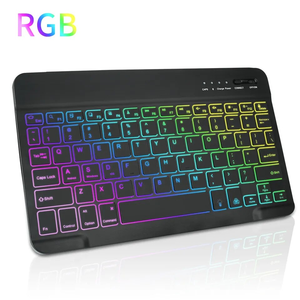 RGB BT Keyboard And Mouse Combo Rechargeable Wireless Blue-Tooth ...