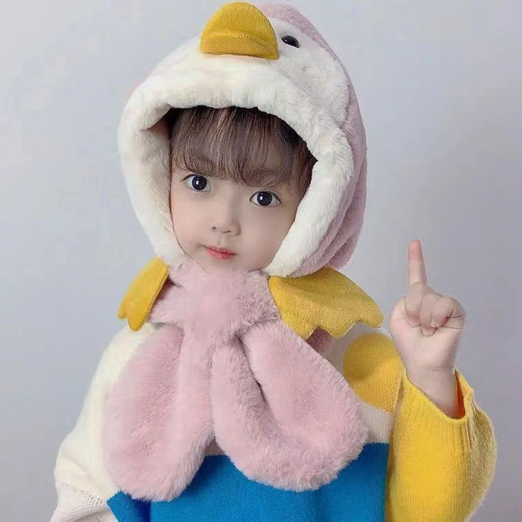 Khăn Lông kèm Mũ Vịt Siêu Dễ Thương Cho Bé
