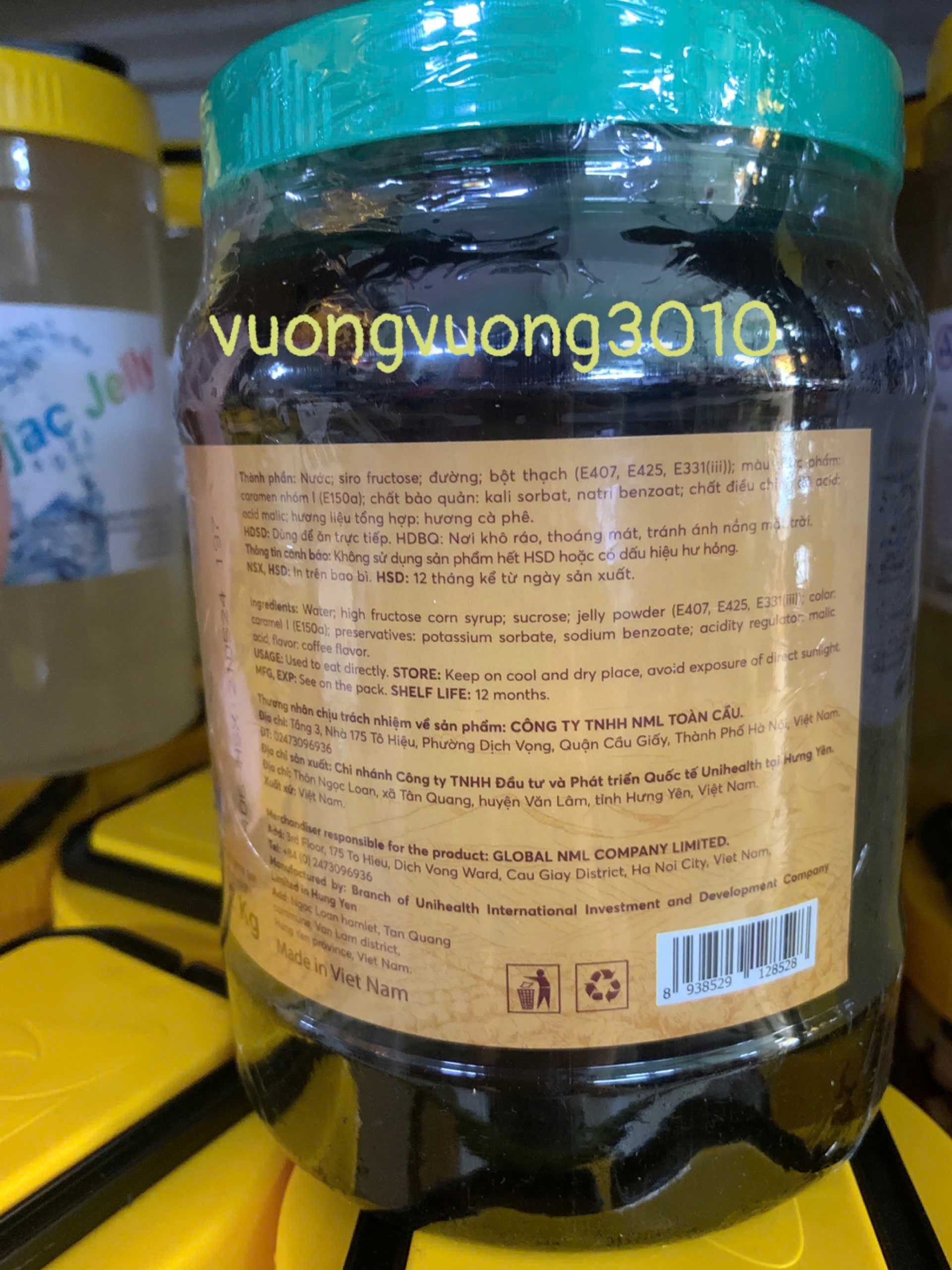 Thạch cà phê KrubO Hộp 2kg - chỉ ship hỏa tốc