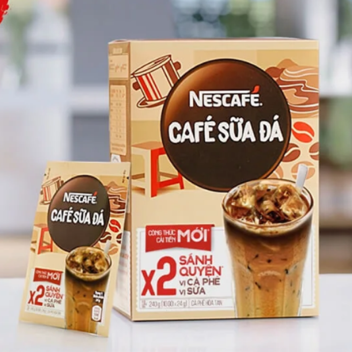 Cà Phê Sữa Đá hòa tan Nescafe Nestle 3in1 công thức mới x2 sánh quyện ...