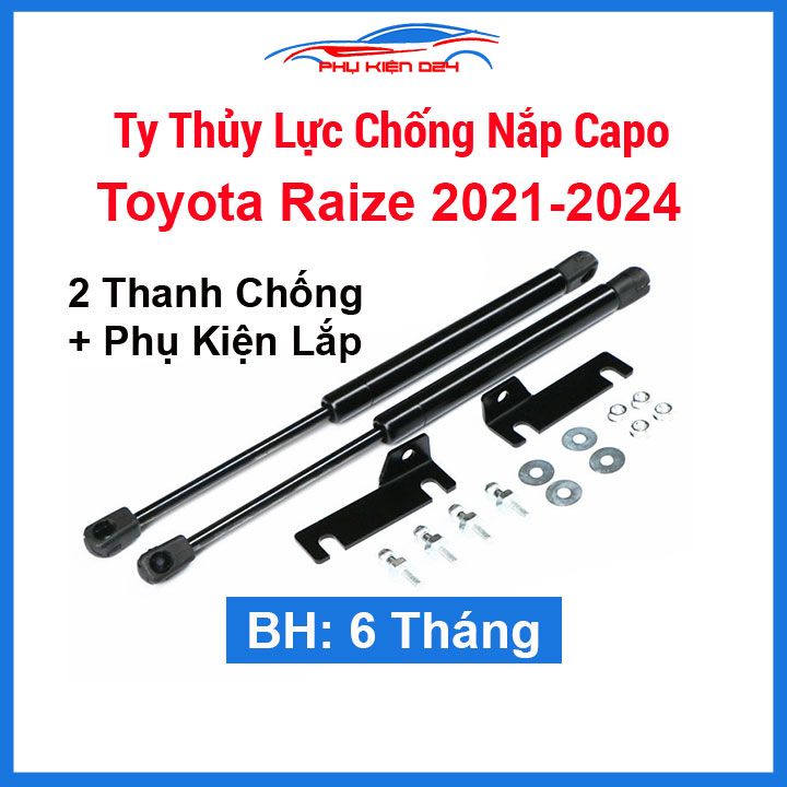 Ty capo, ty thủy lực chống nắp capo toyota raize 2021 2022 2023 2024 kèm phụ kiện lắp