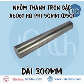 NHÔM THANH TRÒN ĐẶC A6061 HQ Phi 50mm (D50)