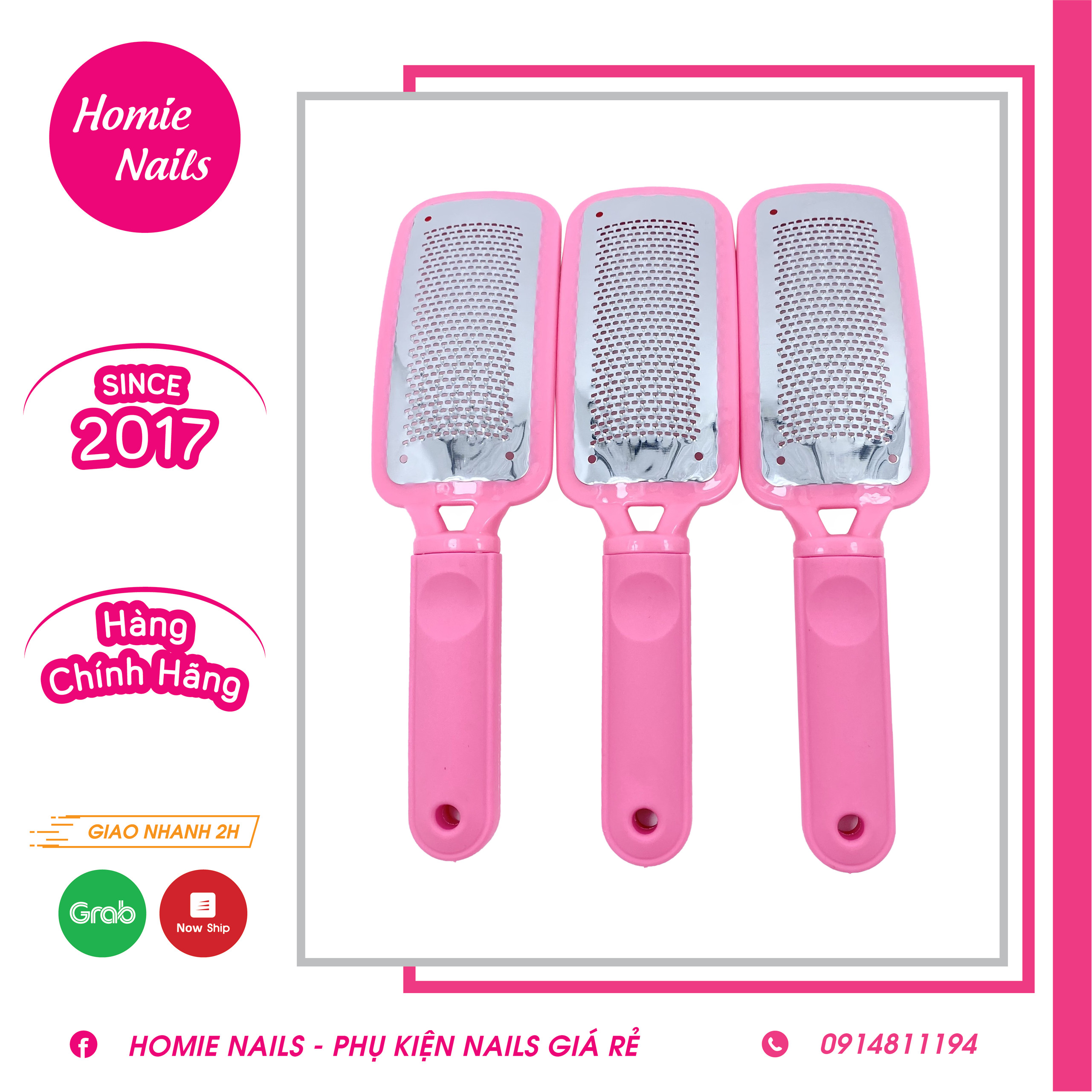 Chà gót Chân Sắt - Cán Nhựa