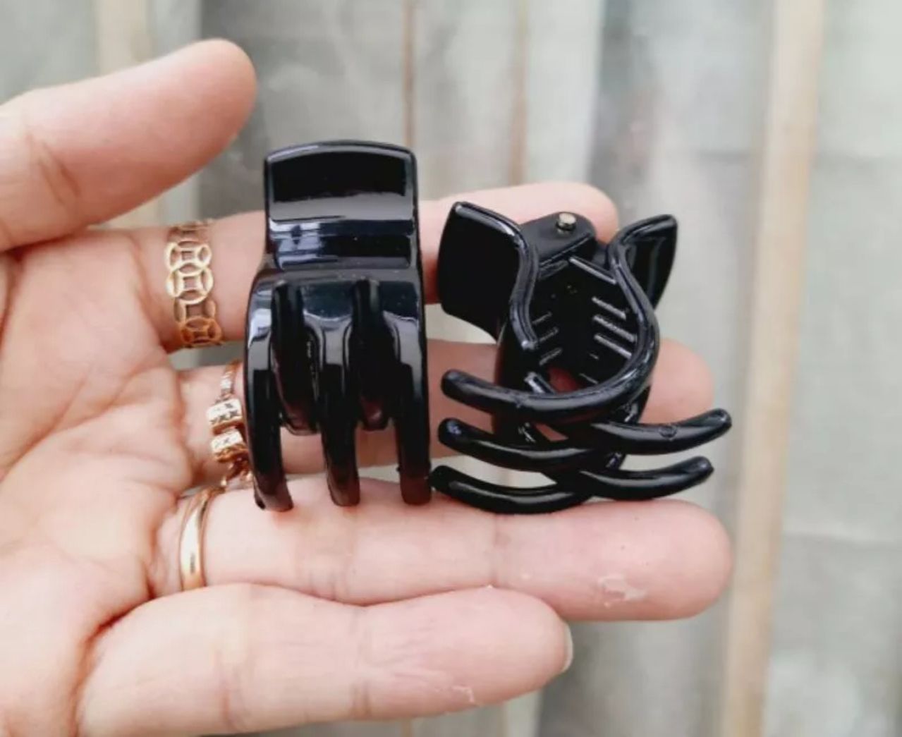 Combo 6 Kẹp tóc 5 răng nhí 3cm mã 33(đen bóng/đen nhám)