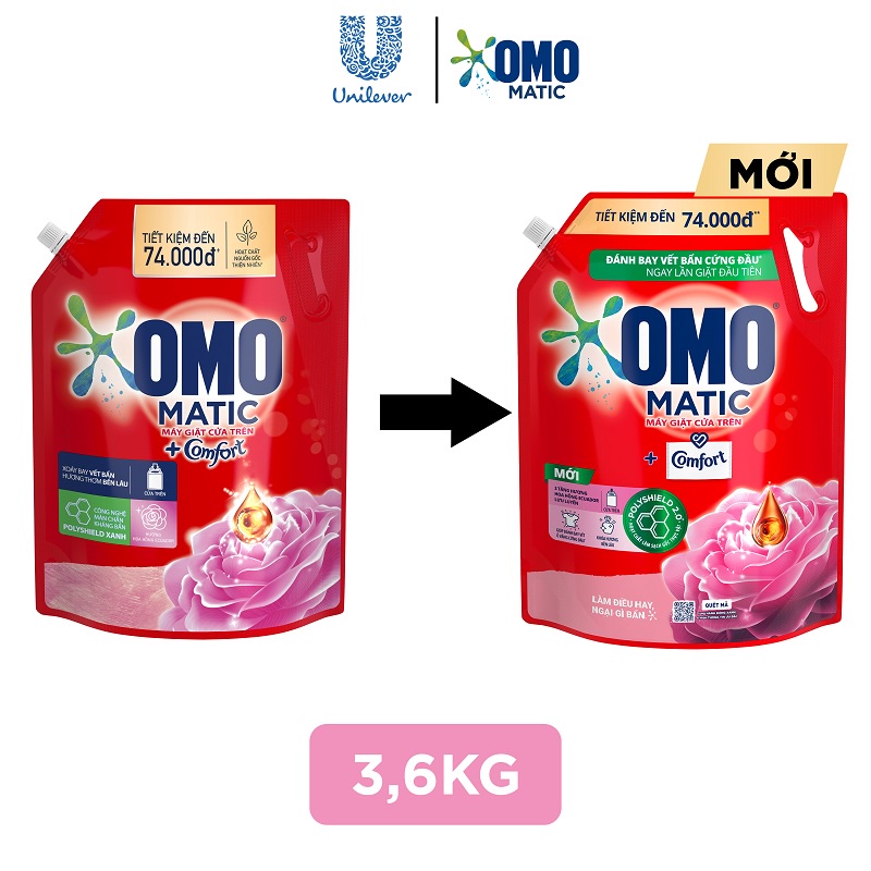 NƯỚC GIẶT OMO MATIC 3,6kg /3,9KG