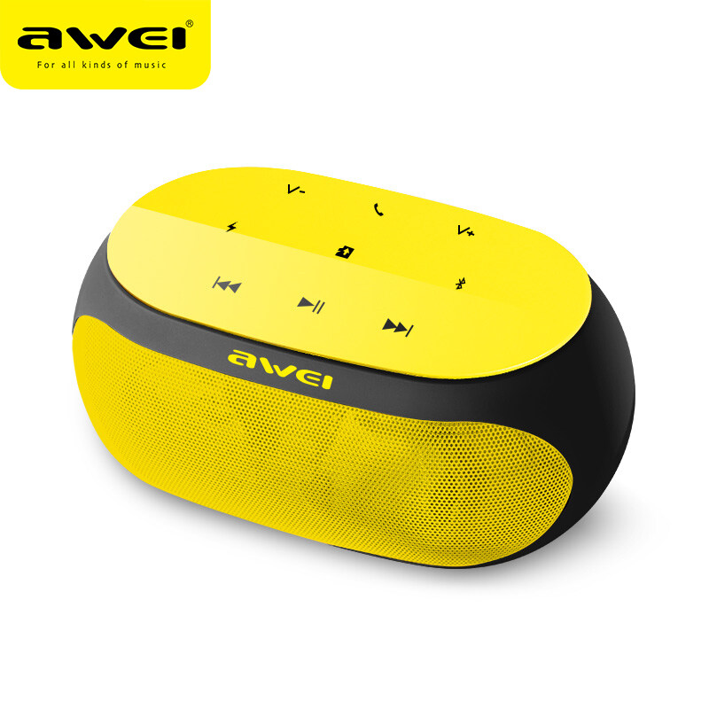 Awei Y200 Loa Bluetooth không dây cảm ứng Di động ngoài trời Loa không dây mạnh mẽ hỗ trợ thẻ TF Bass Âm thanh nổi Âm thanh không dây Bluetooth Loa nghe nhạc Điện thoại cho bữa tiệc TV tại nhà