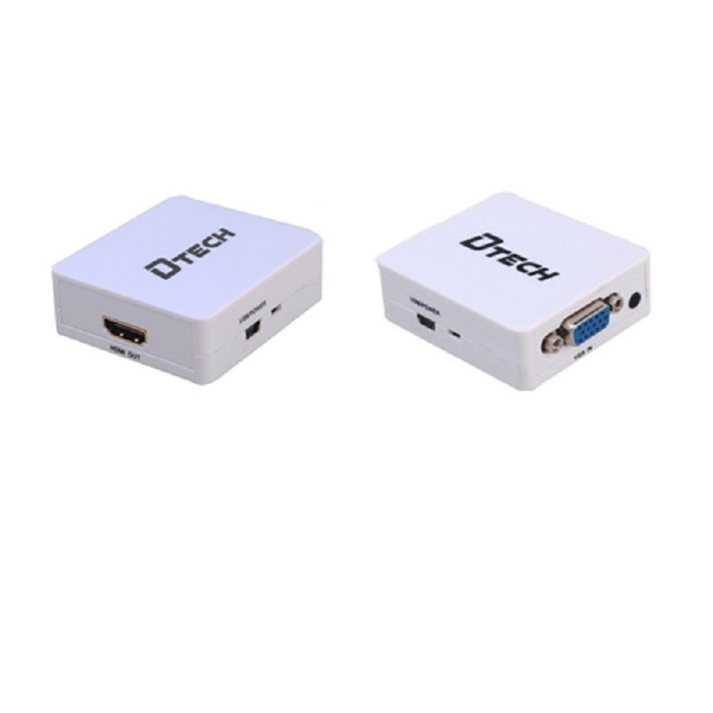 Hộp chuyển đổi vga sang hdmi dtech dt 6527