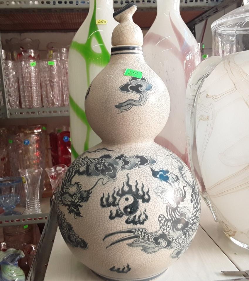 [HCM]Hồ Lô men rạn giả cổ Bát Tràng 3500ML