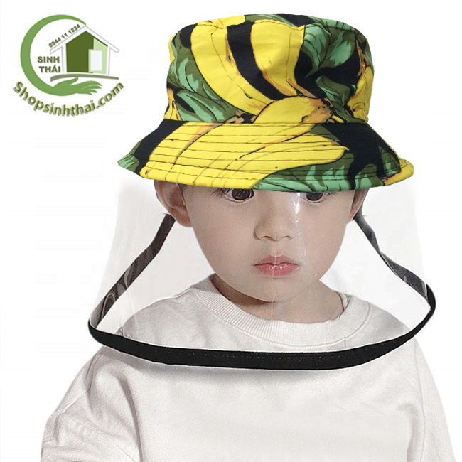 [HCM]Nón mũ trẻ em chống giọt bắn - nón mũ có màn kính che hình trái cây cho trẻ từ 1- 8 tuổi - màu ngẫu nhiên