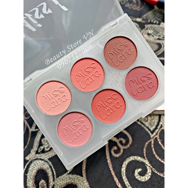 [FREESHIP💋] Bảng Phấn Má Hồng & Phấn Mắt Mini 6 Ô Blusher Eyeshadow Palette