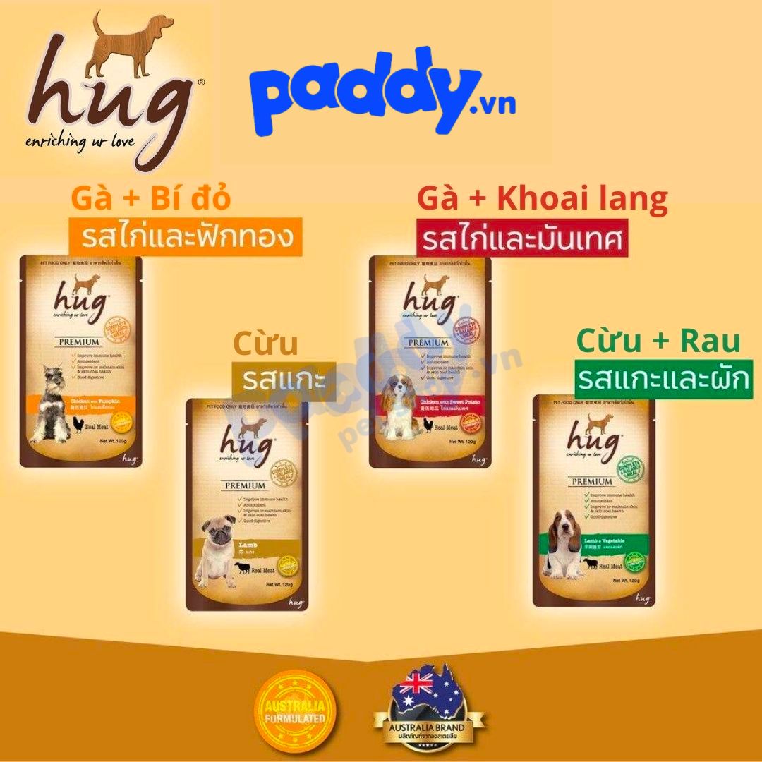 Pate Cho Chó Hug Bổ Sung Chất Xơ 120g
