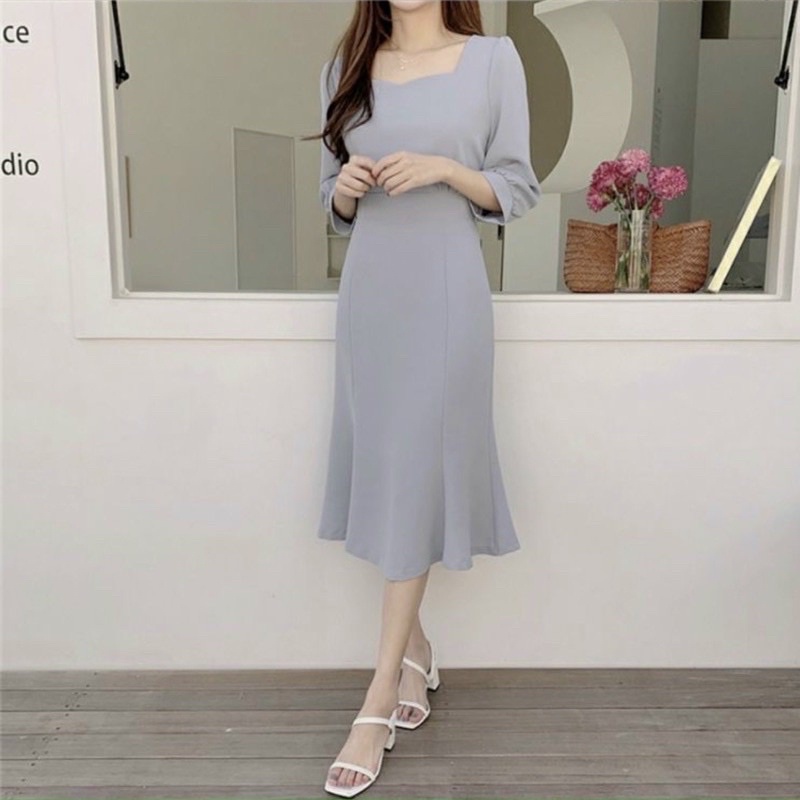 ĐẦM TAY DÀI, THẮT NƠ PHÍA SAU (có ảnh thật)MS76