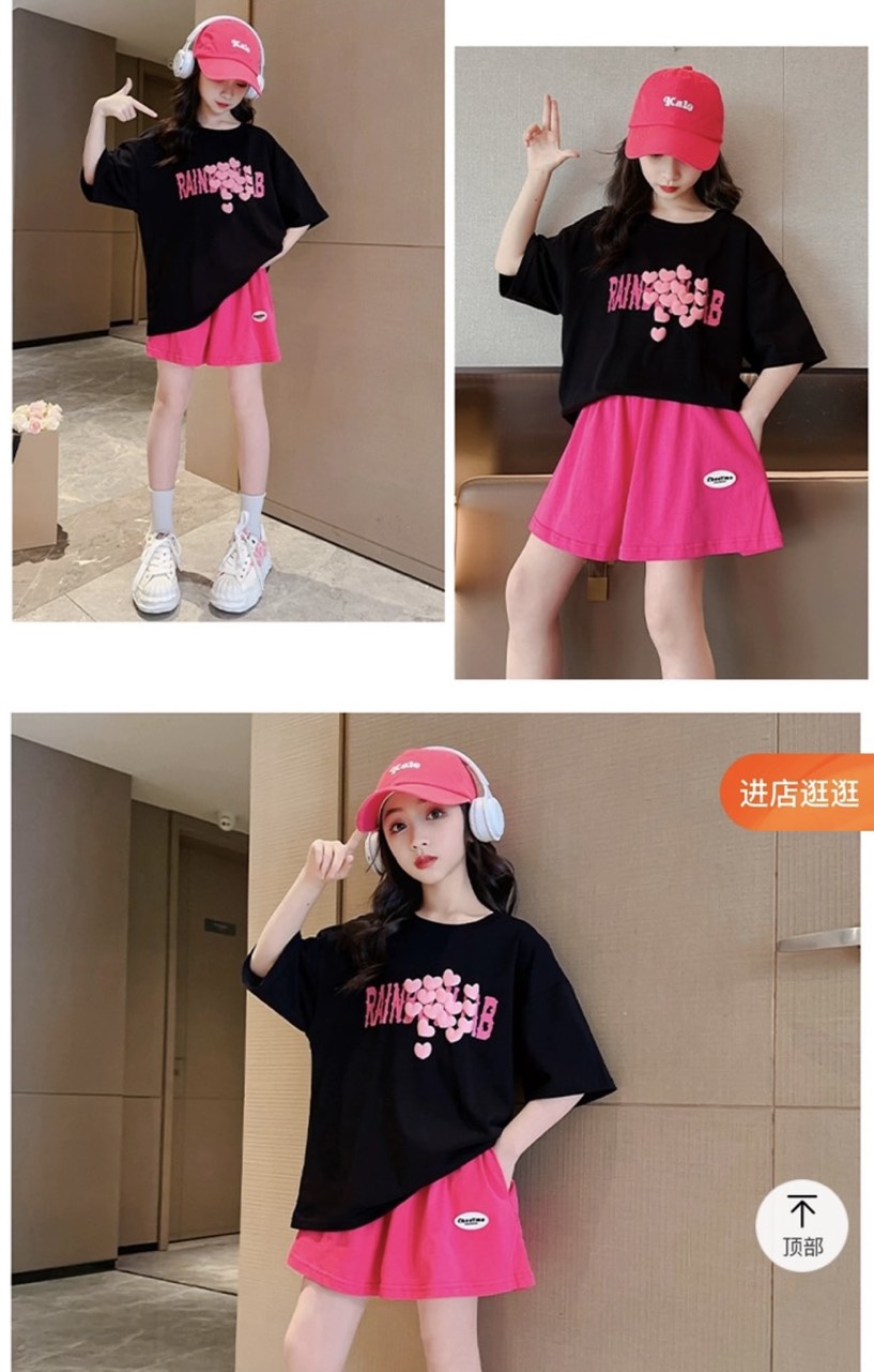 [SIZE NHÍ+ĐẠI] SÉT BỘ THUN  BÉ GÁI PHỐI QUẦN SIÊU NGẦU