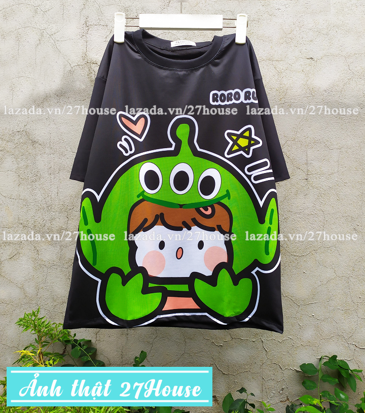 Bồ đồ thun cartoon Ếch tinh xanh cute Set đồ mặc nhà