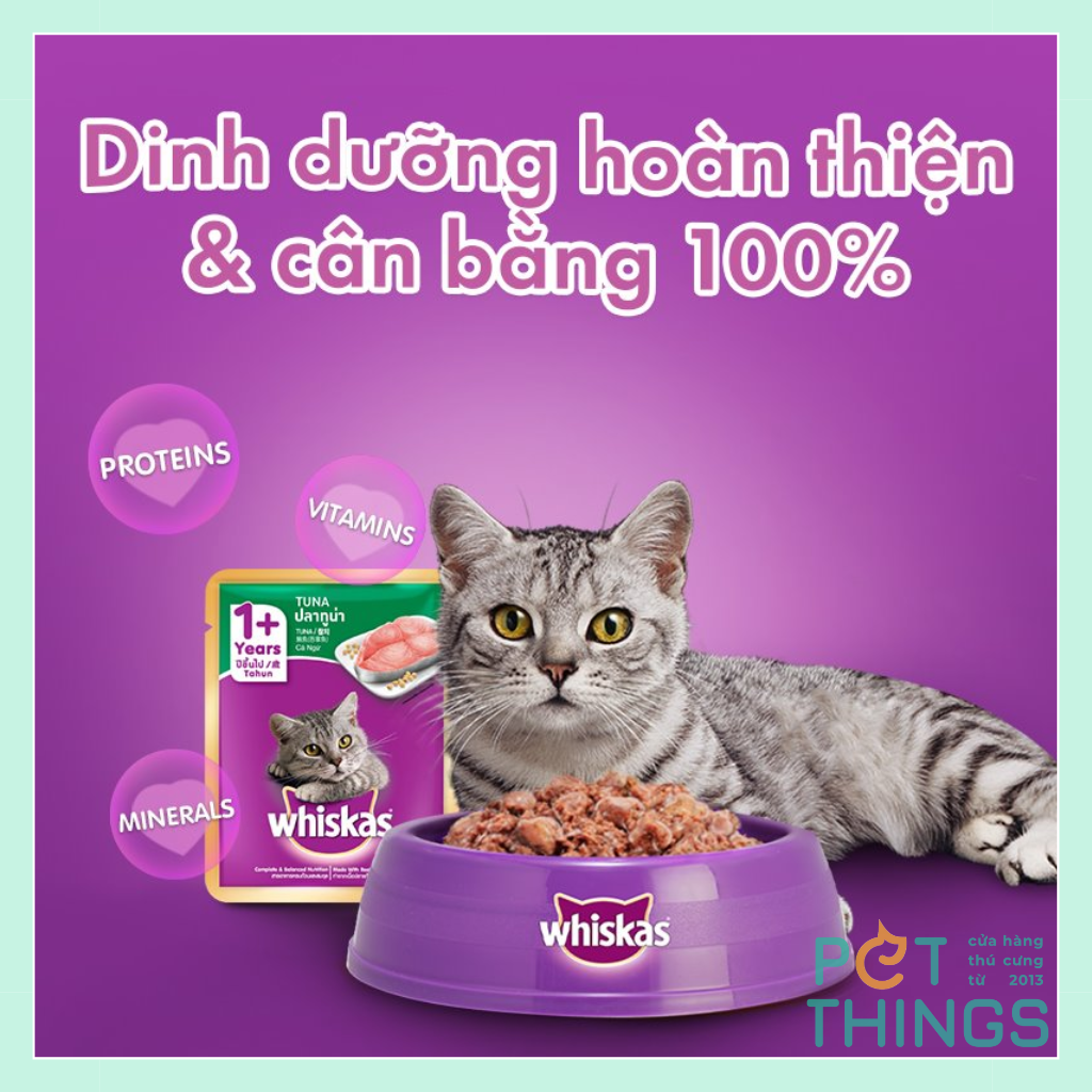 Pate Cho Mèo Whiskas Thái Lan 80g