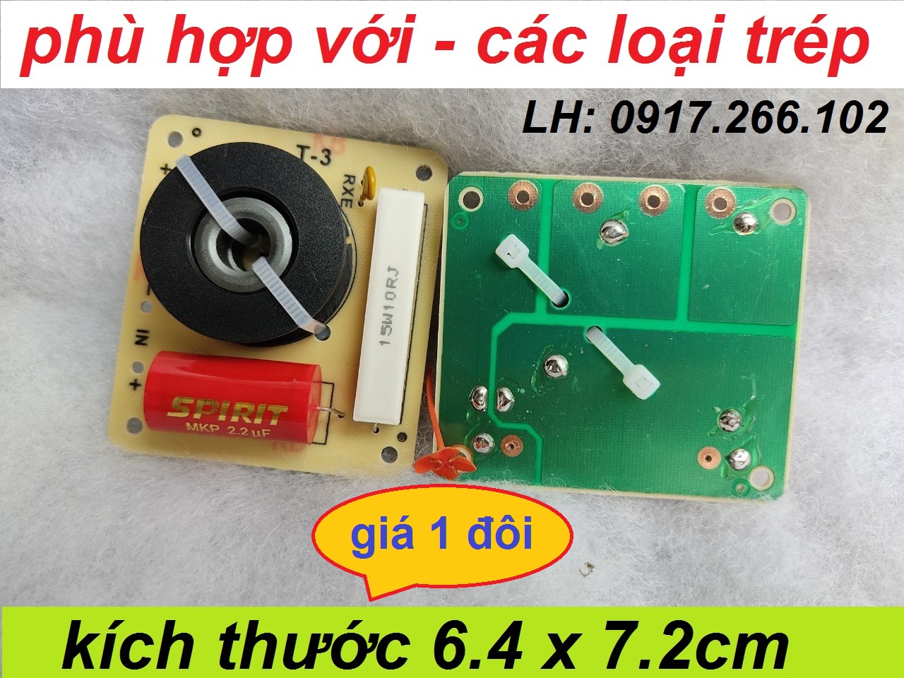 CẶP MẠCH PHÂN TẦN CÁC LOẠI LOA TREBLE T3 - GIÁ 1 ĐÔI
