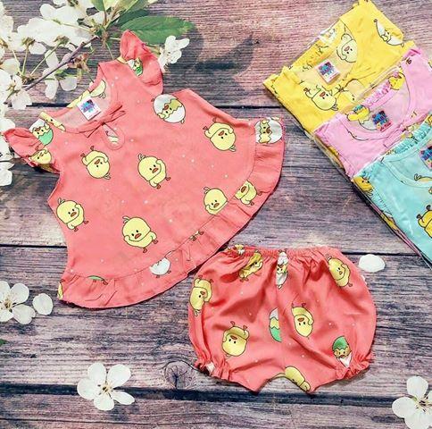 Combo 4 bộ đồ tôn (tole - lanh) cho bé gái cực xinh (4-9kg) (Giao mẫu ngẫu nhiên)