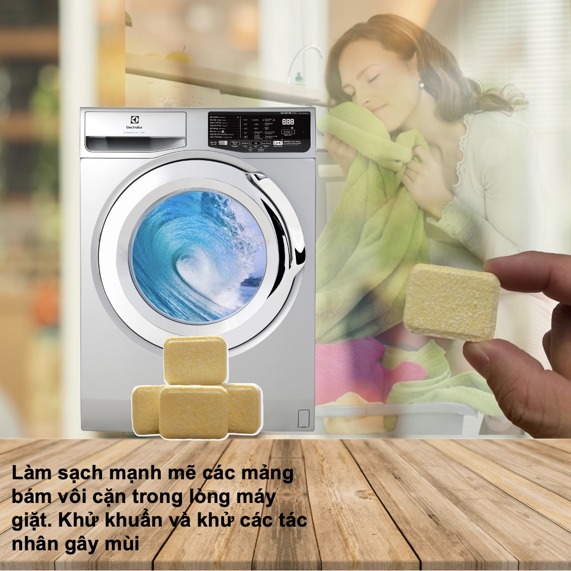 Viên Tẩy Tế Bào Chết Denkmit Multi-Power 2 Khử Mùi, Khử Vết Bám, Chống Bám Cặn - Gói 60 Viên
