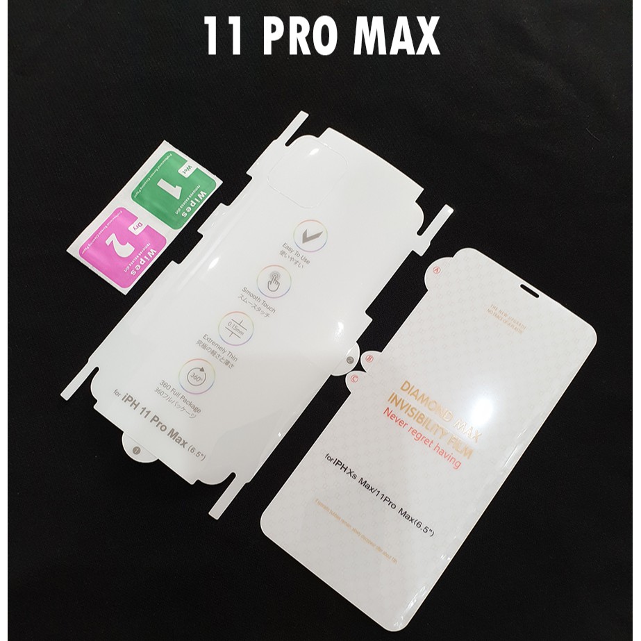 Bộ miếng dán chống trầy xước 2 mặt  iPhone 11 Pro Max