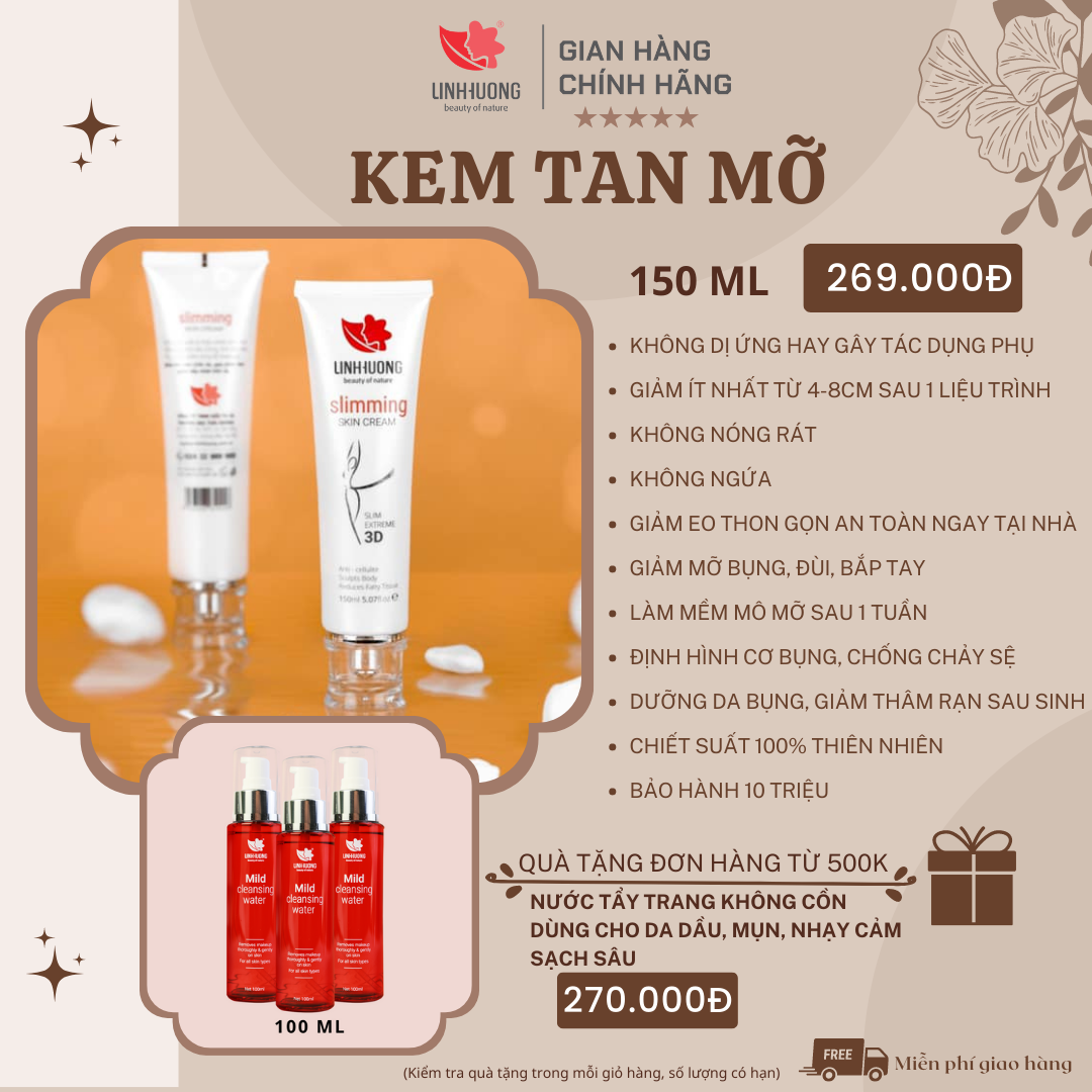 [Nhập RS0822 giảm 30k cho đơn 99k]Kem tan mỡ | Slimming Cream 3D