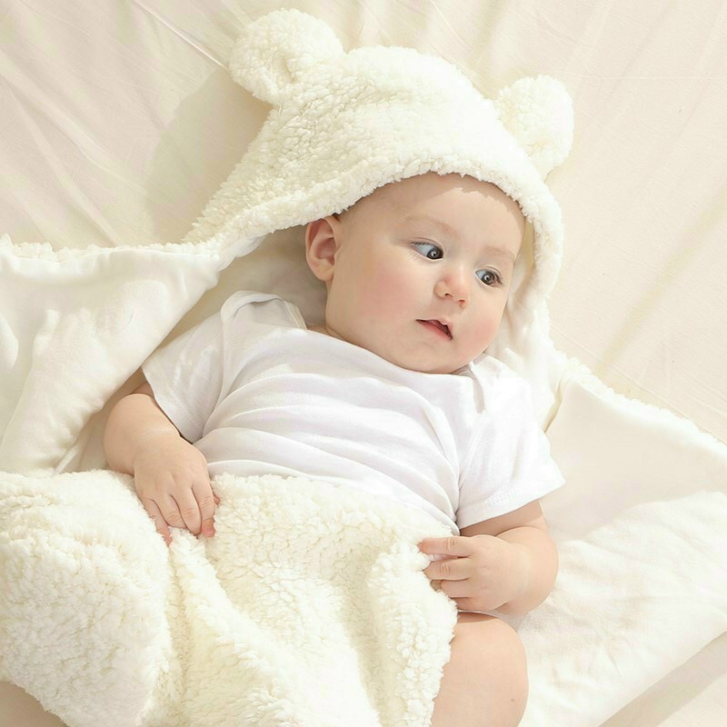 Chăn Ủ lông cừu siêu ấm cho bé sơ sinh 0 - 2 tháng tuổi