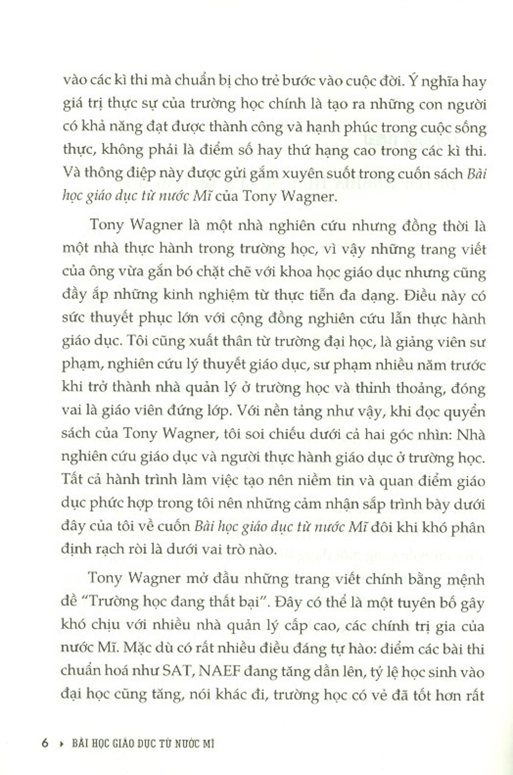 Bài Học Giáo Dục Từ Nước Mĩ