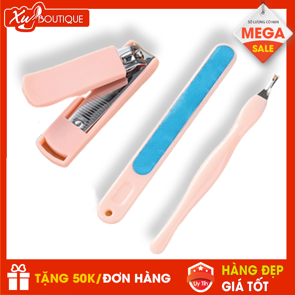 Bộ Kiềm,Bấm,Cắt, Dũa Móng Tay Cá Nhân 3 Món Lameila