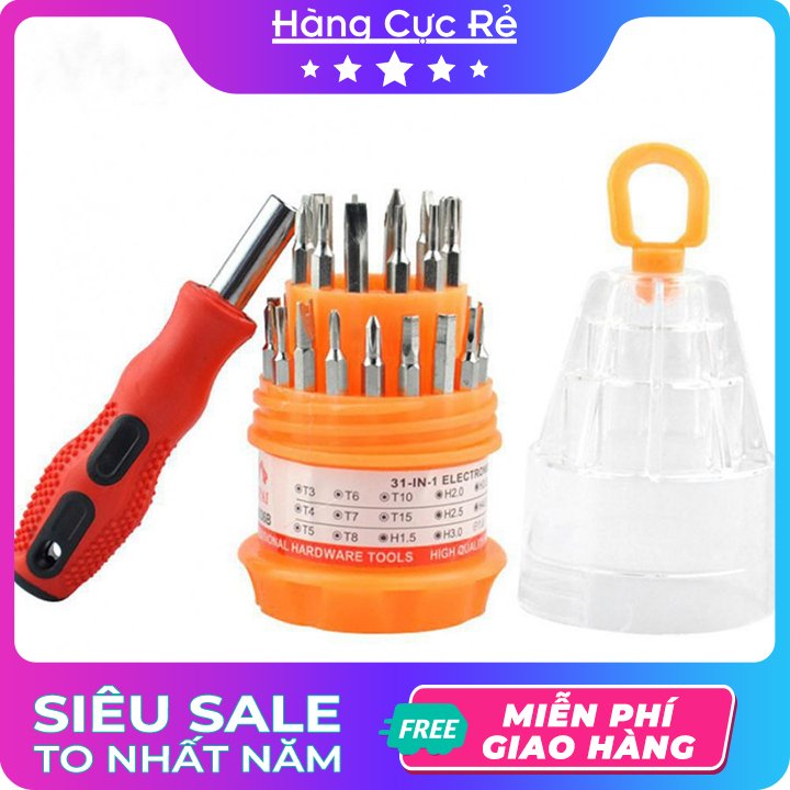 Bộ Tua Vít đa năng 31 đầu có kèm hộp đựng tiện dụng – Bộ tua vít thép cao cấp chuyên dụng sửa chữa – HCR31IN1 Shop Hàng Cực Rẻ