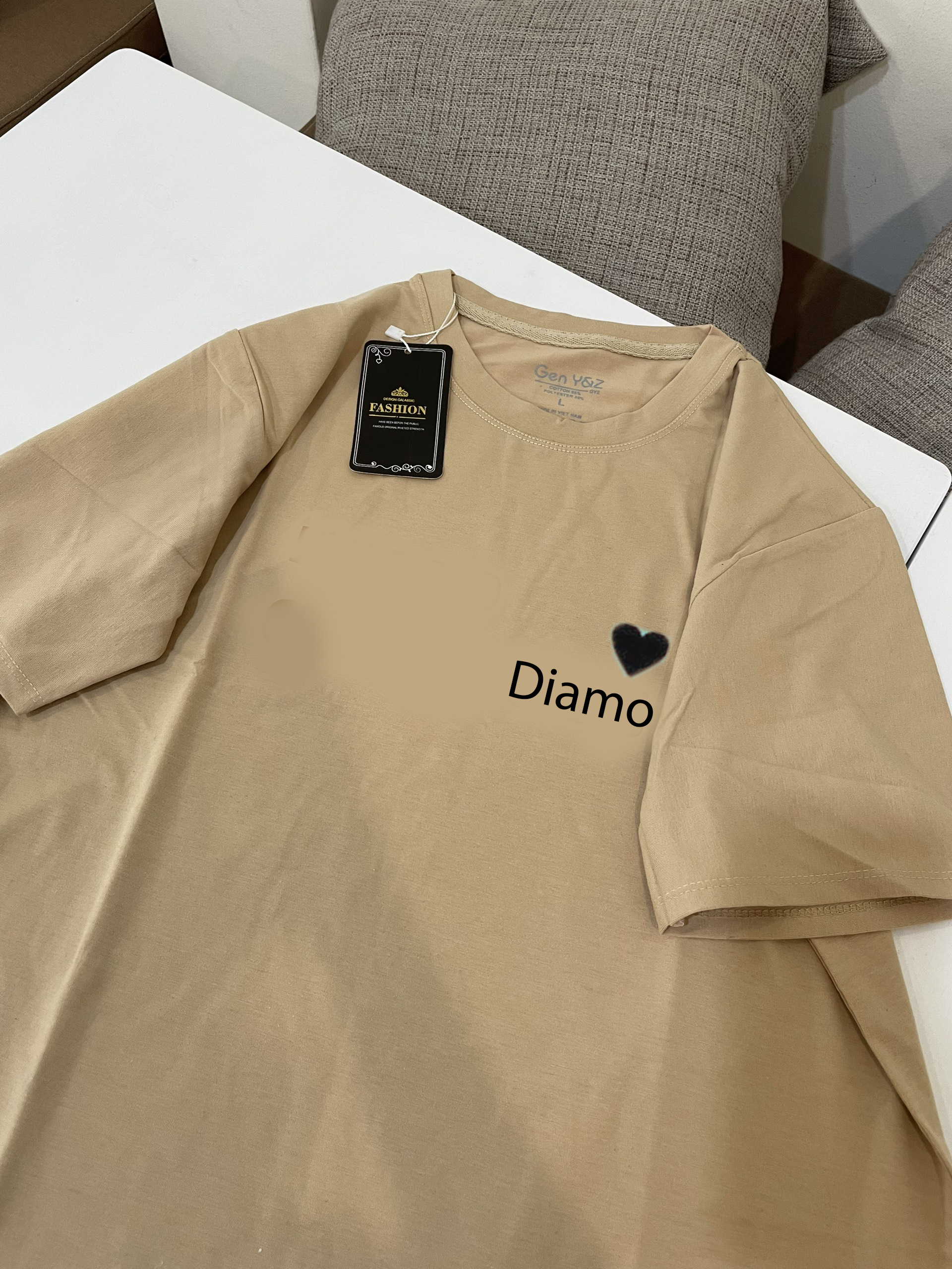 Áo thun nữ in chữ Diamond đơn giản chất vải thun cotton thoáng mát freesize dưới 60kg