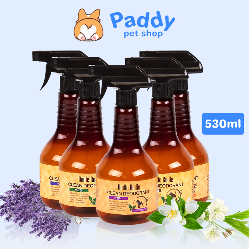 Xịt Diệt Khuẩn Khử Mùi Dưỡng Lông Cho Chó Budle Budle Clean Deodorant 5 Mùi Hương