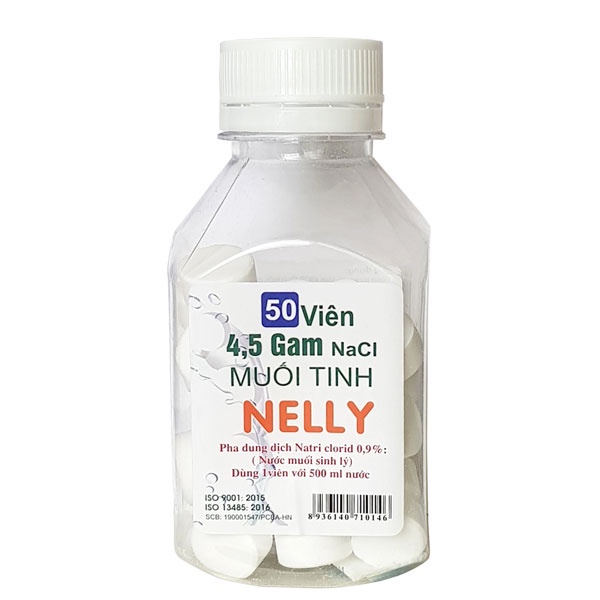 MUỐI TINH DẠNG VIÊN NELLY (LỌ 50 VIÊN)