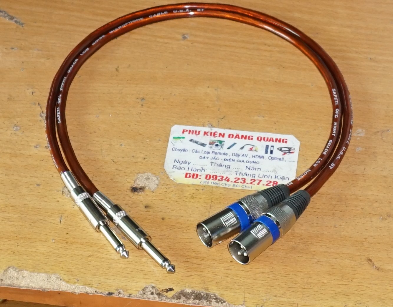 cặp dây canon Đực ra 6ly dài 5m loại tốt