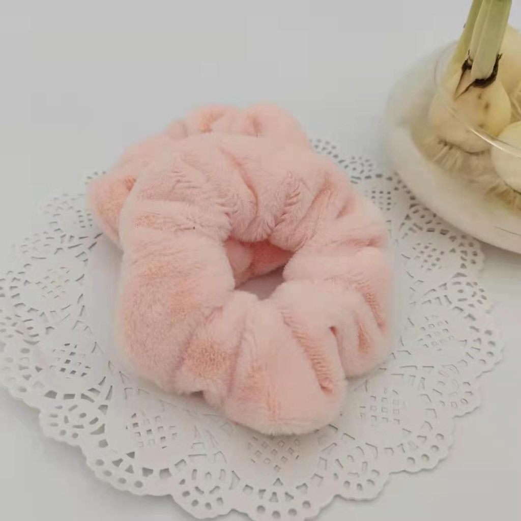 Dây Buộc Tóc Cột Tóc Vải Nhung Scrunchies Trơn Kute