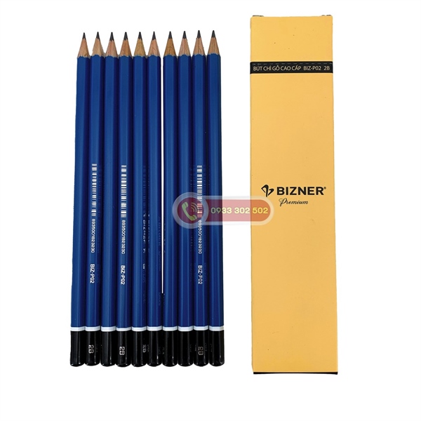 BÚT CHÌ GỖ CAO CẤP BIZ-P02 2B(10 Cây) - Cái