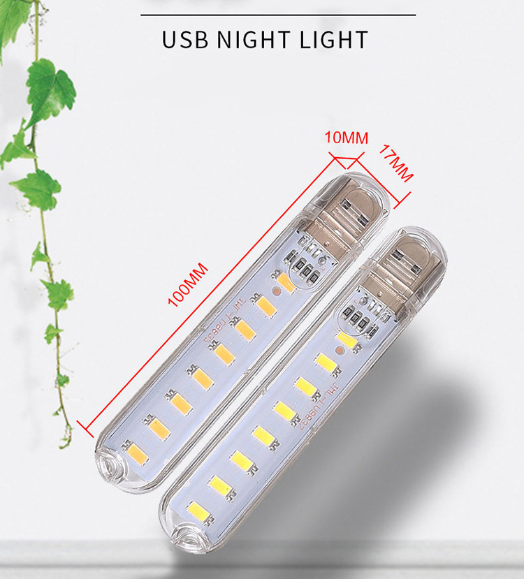Đèn Led 3 bóng, 8 bóng, 24 bóng cắm cổng USB siêu sáng (thích hợp để bàn học, đọc sách đầu giường, soi sáng khi cúp điện)