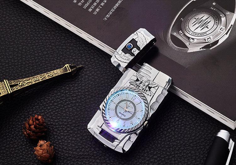 Bật lửa có đồng hồ hình đại bàng có hộp  ( giao ngẫu nhiên )