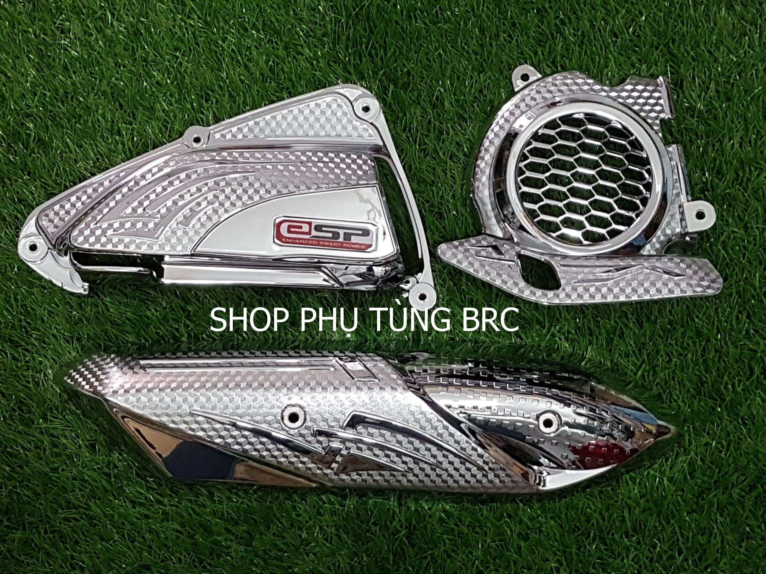 Combo 3 món ốp trang trí mạ CROM dùng cho tất cả các phiên bản xe VISION 2021 trở lên