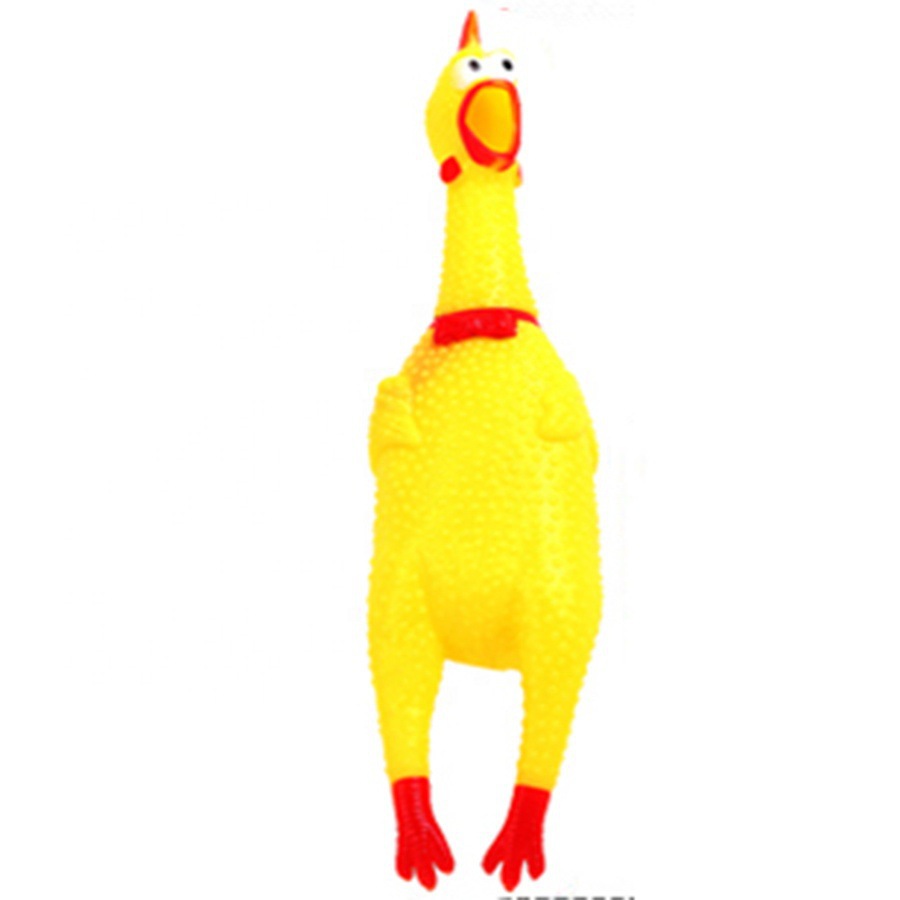 ĐỒ CHƠI CON GÀ LA HÉT CHO THÚ CƯNG CHÓ MÈO GẶM, CẮN CÓ TIẾNG KÊU SIZE 28/36CM