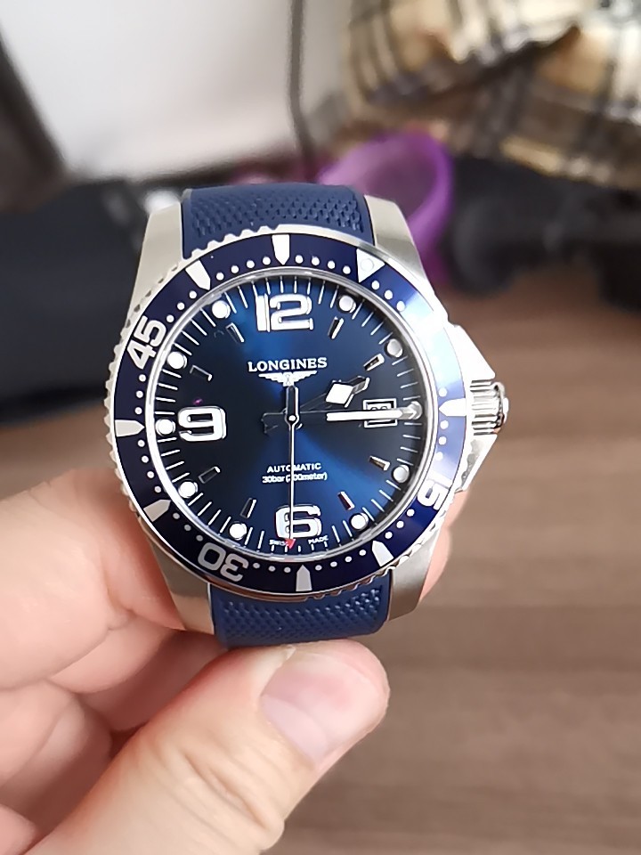 Dây cao su 21mm cao cấp cho Longines Hydroconquest