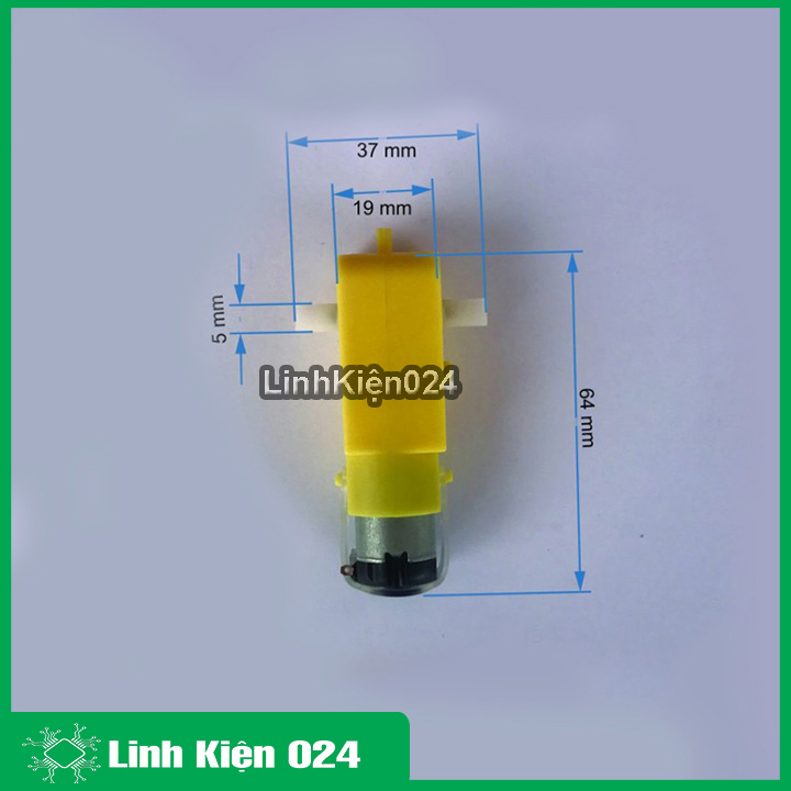 Combo động cơ giảm tốc vàng 3v-9v + bánh xe