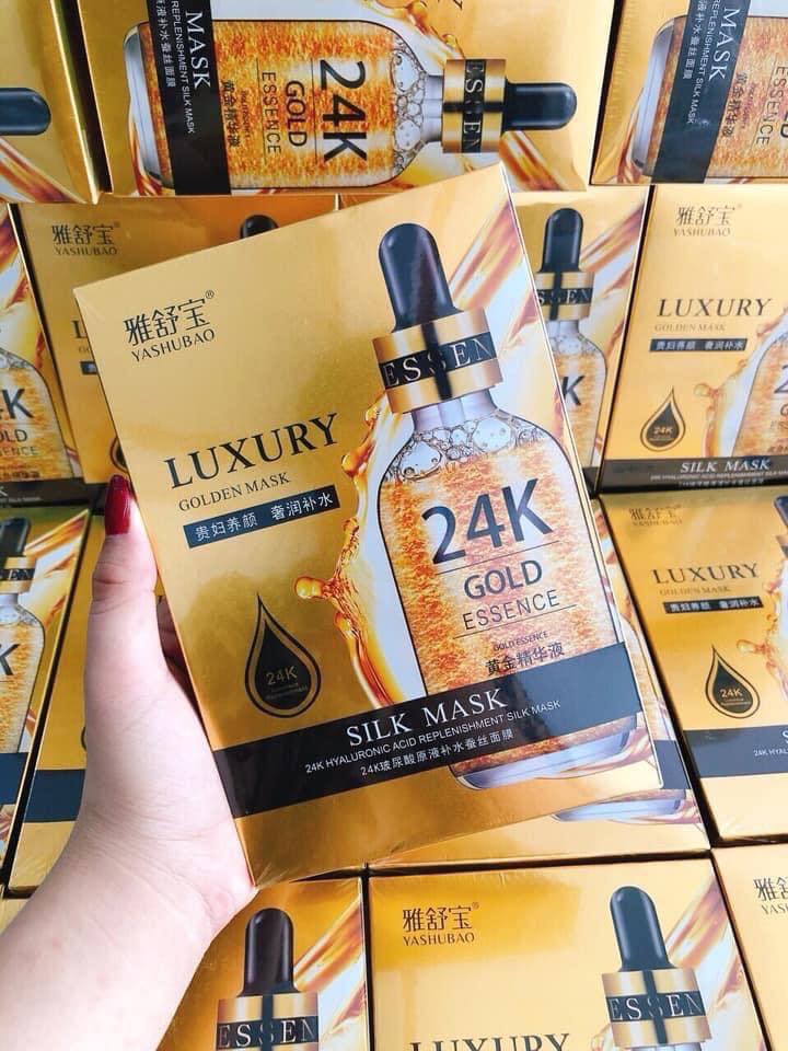 [HCM]Mặt Nạ Lụa 24k Gold Luxury Cao Cấp