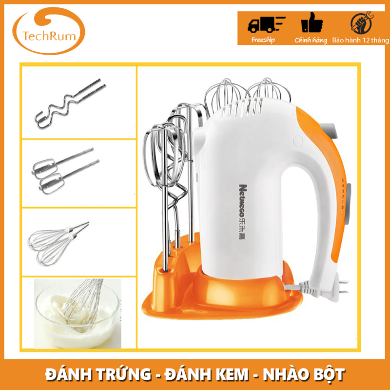 Giá bán May Danh Trung, Máy Đánh Trứng Cầm Tay. Mua Ngay Máy Đánh Trứng Cầm Tay Netmego N38D 300W Cao Cấp.Máy Đánh Trứng Nhào Trộn Bột, Đánh Trứng, Đánh Kem, Mixed Machine For Kitchen, 5 Speed Hand Mixer Electric.