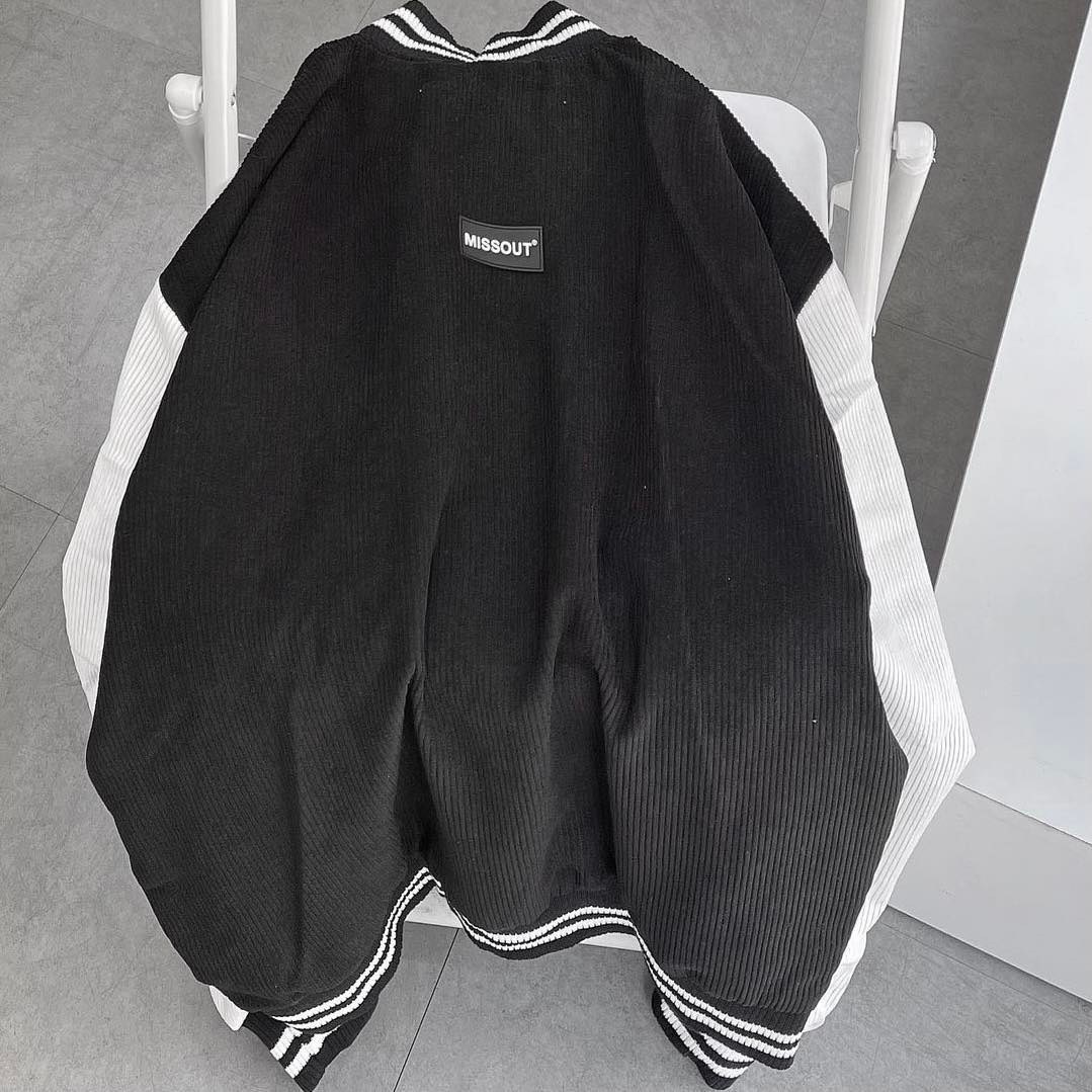 Áo khoác bomber Missout basic form rộng unisex - Gin store