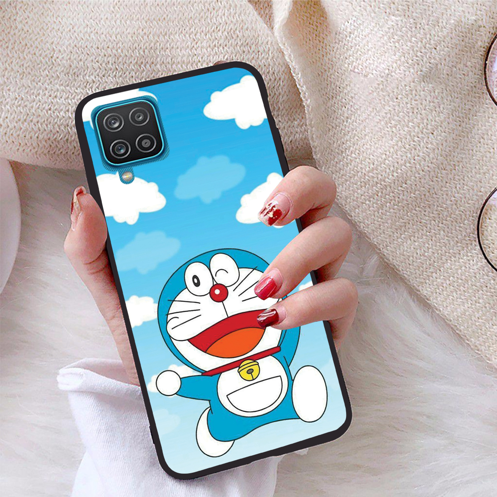 Ốp lưng iCase dành cho Samsung Galaxy A12 viền dẻo TPU BST Mèo Máy Thông Minh