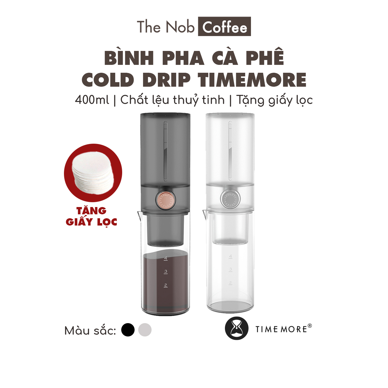 Bình pha cà phê lạnh Cold Drip nhỏ giọt cao cấp Timemore - Ice Dripper Set Matt Timemore