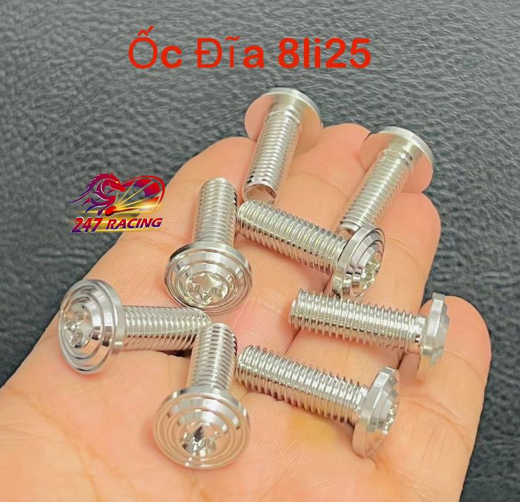 4 Ốc đĩa Salaya THÁI inox304 8li25 INOX 304 gắn nhiều loại xe máy