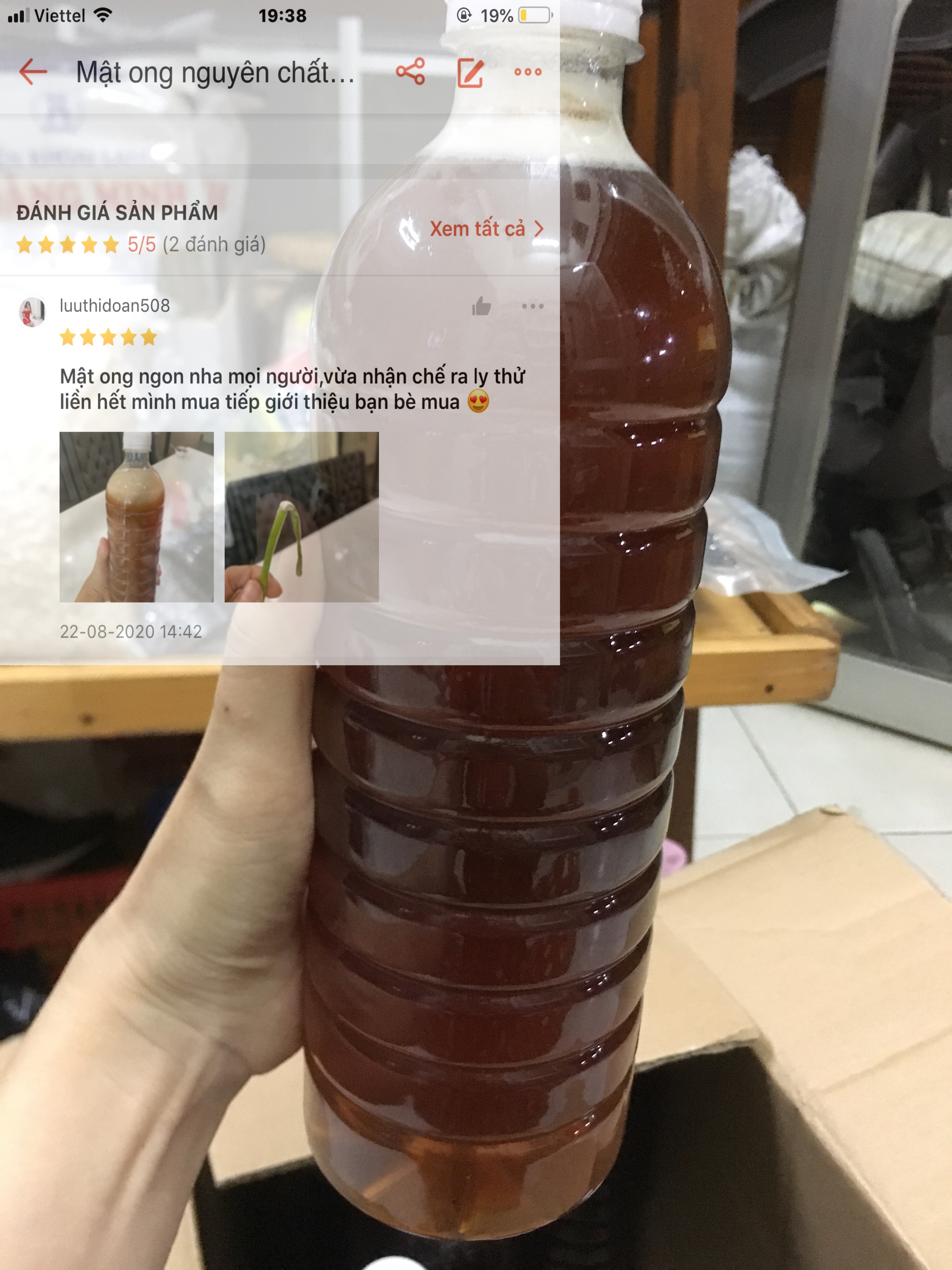 [HCM]Mật ong nguyên chất chai 1 lít