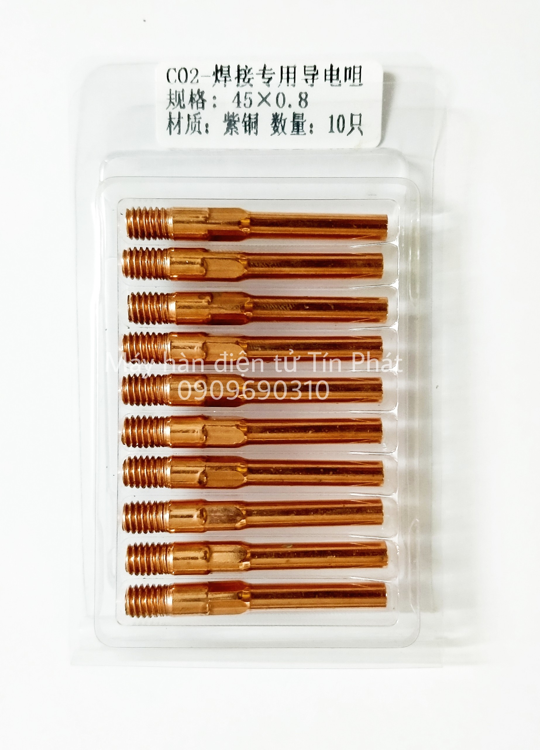 [HCM]Béc hàn Mig loại M6x45 dùng cho súng hàn 200A(vĩ 10 cái)