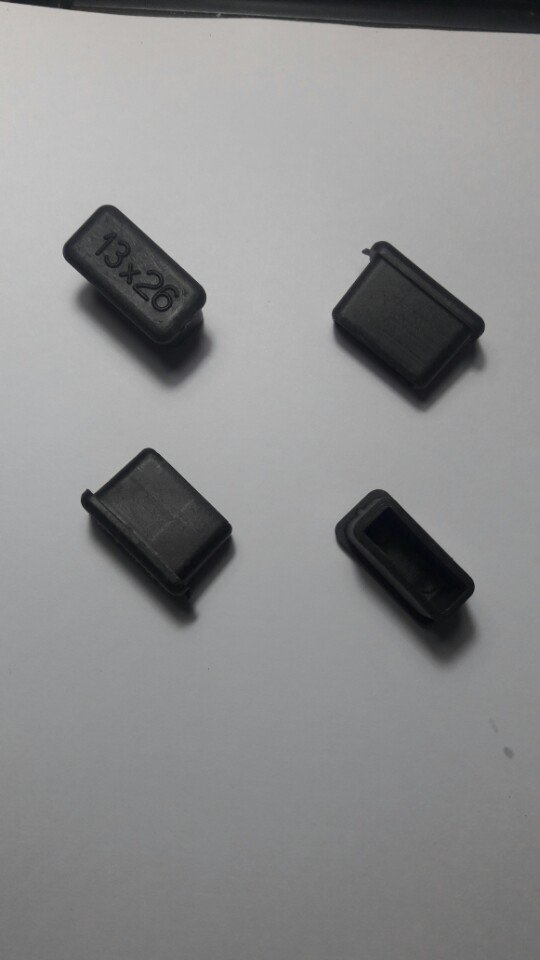 Combo 100 nút bịt sắt hộp 13x26 nhựa đen dùng bịt trong ống sắt hộp trụ hàng rào chân ghế cây phơi