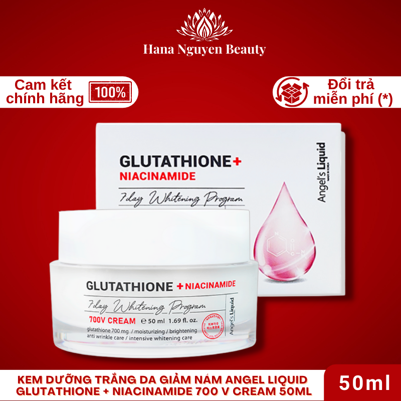 Kem dng trng da Angel Liquid dng sng da, m thm nm Glutathione Plus Niacinamide  700 V Cream 50ml | Lazada.vn